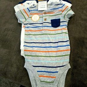 Carter’s 3 piece onesies 3months- New